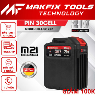  Pin 30 Cell 8 Mosfet 15Ah STARKER Dung Lượng Cao Chân Phổ Thông M21 4Cm Dùng Máy Khoan Mài Bulong Có Đèn Báo Pin 