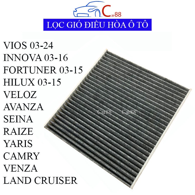 (216) Lọc Gió Điều Hoà Máy Lạnh Xe Toyota Vios Innova Altis Camry Fortuner... Mã 87139 - YZZ08 / 300400 / 0N010