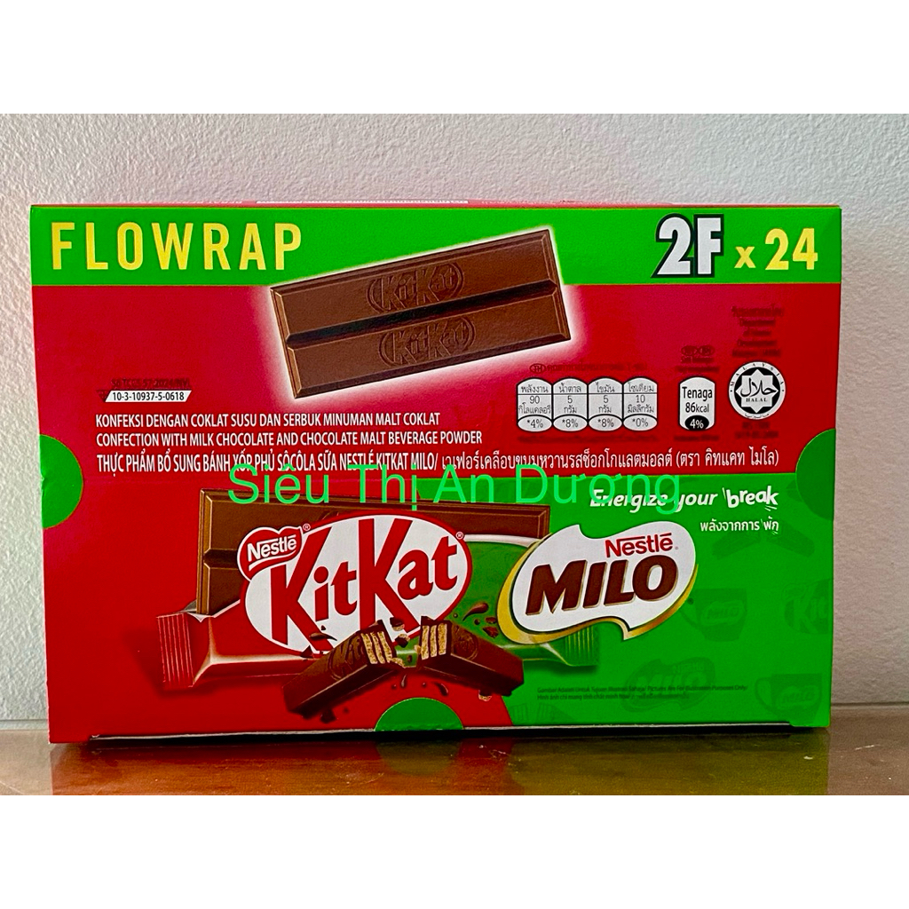 [ Chính hãng ] Thùng 24 thanh KitKat Socola / Kitkat Milo Nestl 17g/thanh (hàng date mới)