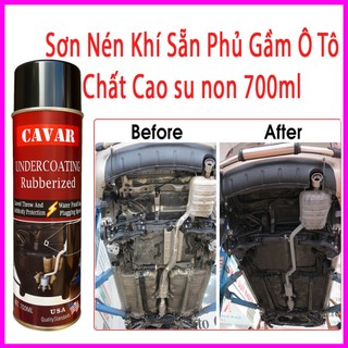[ Màu Đen ] Sơn phủ gầm ô tô - Bình nén khí xịt tay 700ml - Sơn chống xét gỉ, chống ồn cho xe ô tô D8 STORE