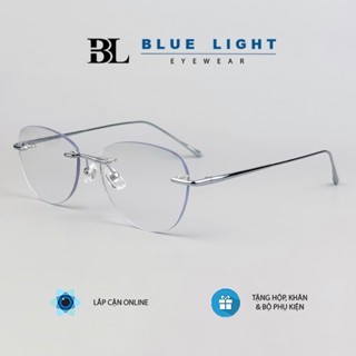  Gọng Kính Cận Kính Giả Cận Nam Nữ BLUE LIGHT Gọng Kính Khoan Không Viền Kim Loại Mắt Mèo Bắt Ốc Vít Đơn Giản Thanh Lịch 