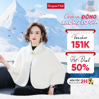  Áo choàng lông HUMI mùa đông cho nữ nhiều màu chất lượng cao cấp thời trang quý phái sang trọng 