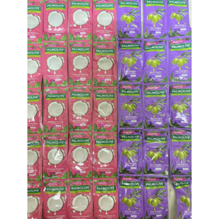  5 dây dầu gội có dầu xả Palmolive dưỡng ẩm bổ sung dây 10 gói 6g màu hồng tím 