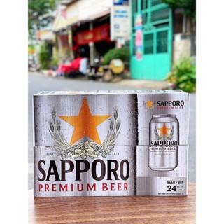  HÀNG CHÍNH HÃNG - THÙNG 24 LON BIA SAPPORO 330ML DATE XA 7.2026 