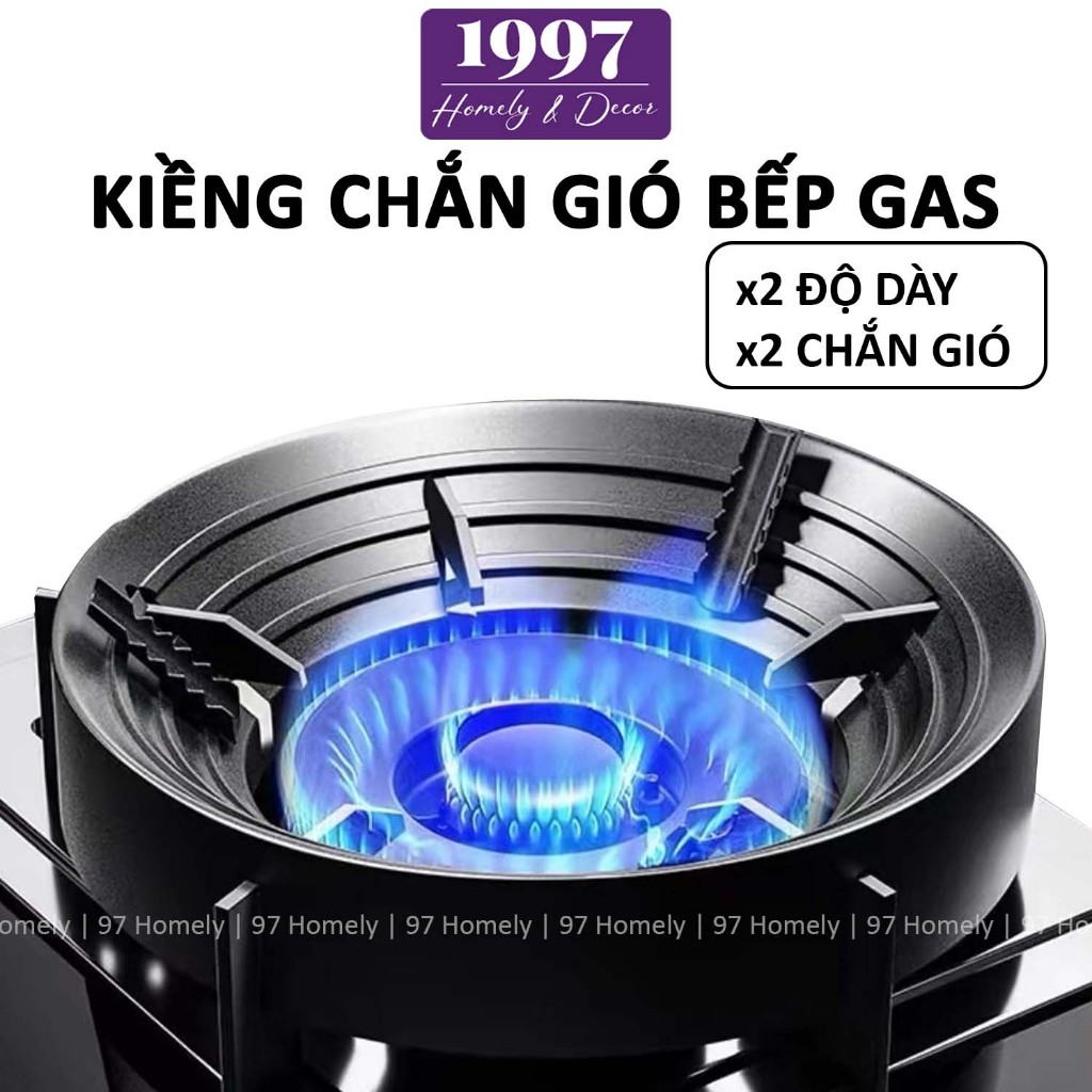 Kiềng Chắn Gió Bếp Ga 2 Lớp 97HOMELY Chất Liệu Thép Đen Cao Cấp Siêu Dày DT250800401
