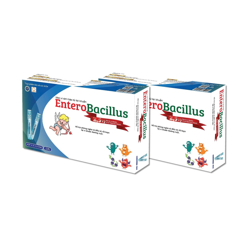 Men Tiêu Hóa Entero Bacillus (Hộp 20 ống) Hỗ trợ bổ sung vi khuẩn có ích, giúp cải thiện hệ vi sinh 