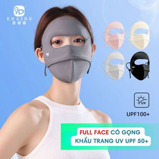   Full Face  Khẩu Trang Toàn Mặt Có Gọng UPF100+ Chống Tia UV che kín mặt Ninja 2 Lớp Chất Lạnh Mát 