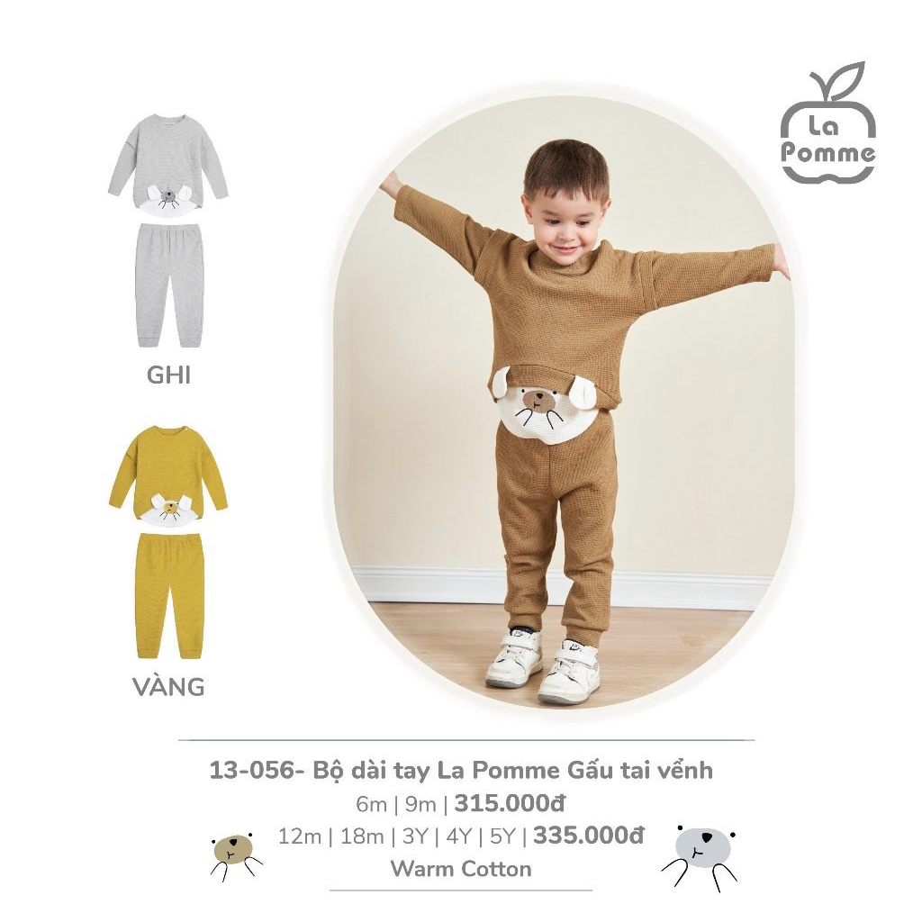 La Pomme Bộ dài tay La Pomme Gấu tai vểnh