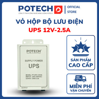 Vỏ hộp UPS 12V-2.5A, hộp đựng bộ lưu điện wifi và camera an ninh, bộ cấp nguồn pin tích hợp UPS