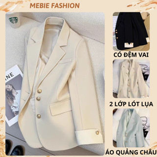  Áo khoác blazer áo vest dài tay cho nữ cúc giữa tay phối viền trẻ trung ÁO VEST TAY PHỐI TRẮNG 