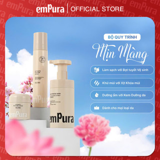 Combo Mịn Màng EmPura Dung Dịch Vệ Sinh Phụ Nữ 200ml, Xịt Khử Mùi 150ml, Kem Dưỡng Trắng Da