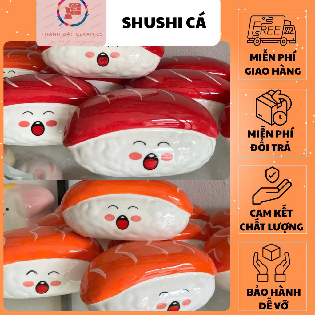 Sushi cá hồi đựng tiết kiệm - Heo đất tiết kiệm