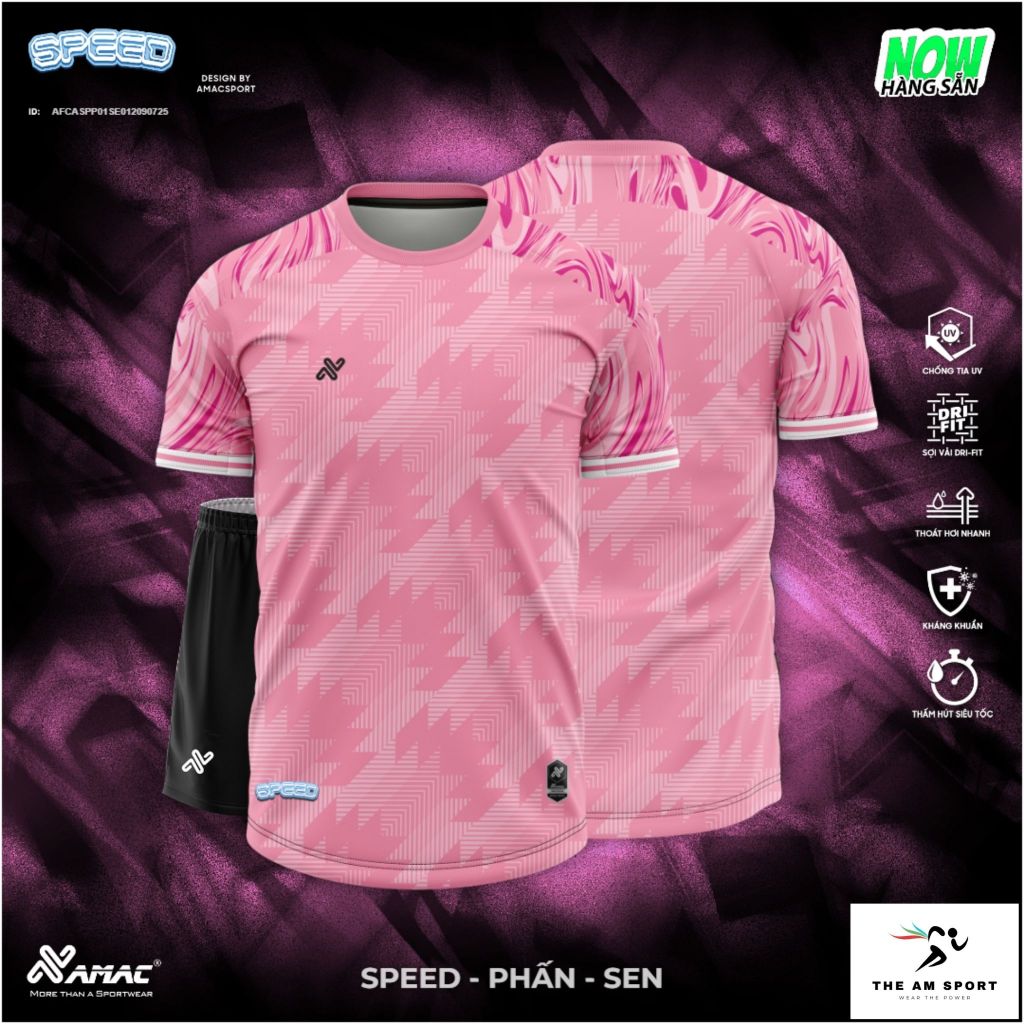 [In Tên & Số] Bộ Quần Áo Đá Bóng AMAC Speed - Thoáng Mát, Thấm Hút Tốt | The AM Sport