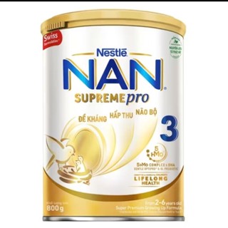 Sữa Bột Dinh Dưỡng Nan Supreme Pro 3 800Gram Cao Cấp 2 - 6Tuổi Chính Hãng (DATE MỚI)