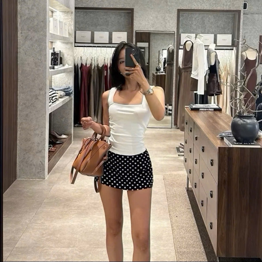 [BÈO BÉO BIGSIZE ] CHÂN VÁY KIỂU CHỮ A CHẤM BI NGẮN FORM BIGSIZE 60-90KG | BigBuy360 - bigbuy360.vn