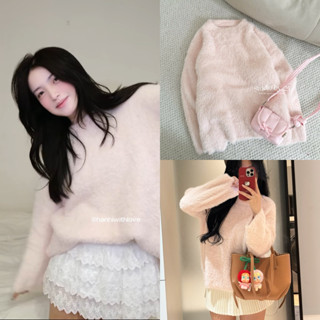  studioby25 | ÁO LEN LÔNG THỎ CỔ TRÒN HỒNG BASIC HÀNG QC 