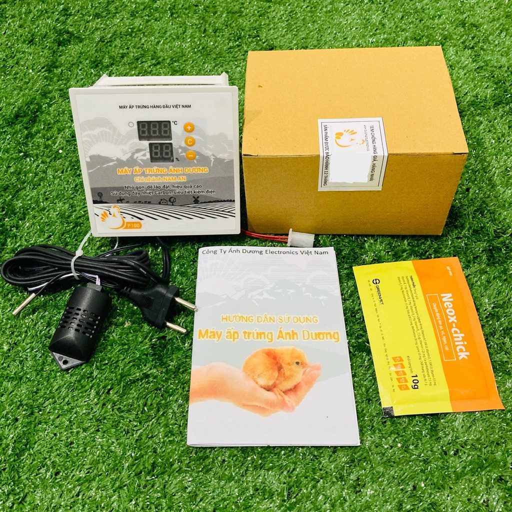 Máy ấp trứng gà ánh dương P100, Khay đảo trứng bằng nhôm, Dây nhiệt carbon siêu bền, tỉ lệ nở cao vớ