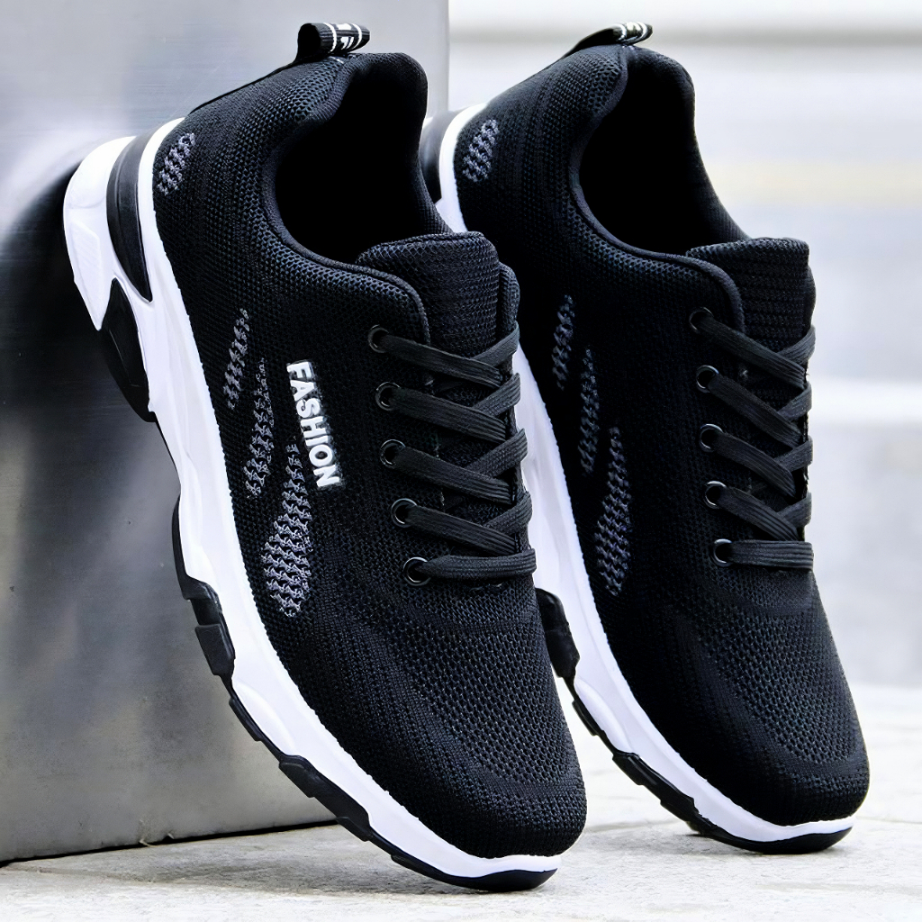 Giày nam Sneaker Fashion, Giày thể thao chạy bộ đế chống trơn trượt vải dệt thoáng khí - MONOSHOES