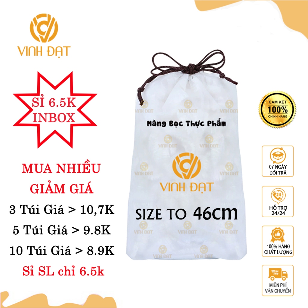 Túi 70c Màng Bọc Thực Phẩm Size Siêu To 46CM Thương Hiệu Vinh Đạt