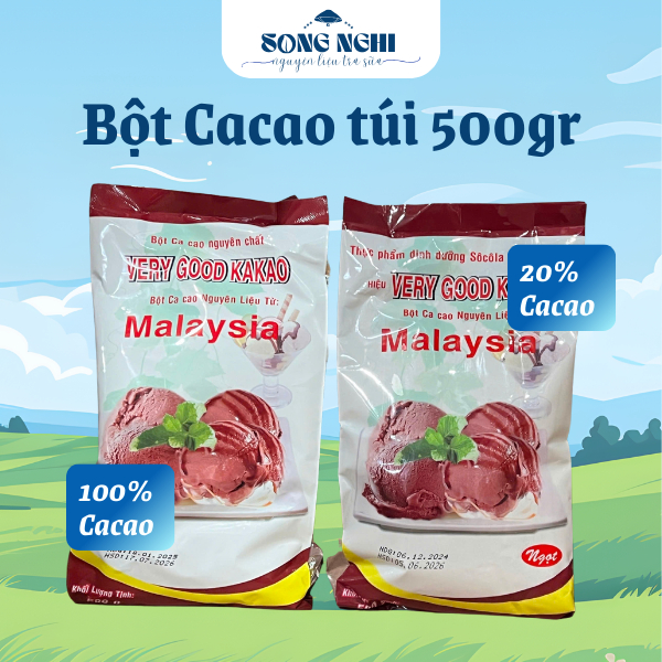 Bột Cacao Ngọt/ Đắng túi 500gr Bích Cơ very good kakao - cacao malaysia nguyên chất song nghi