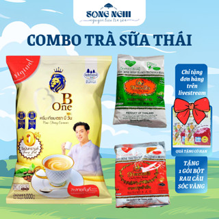 Combo Trà sữa Thái Xanh/ Đỏ gồm Bột sữa BOne 1KG, Trà Thái CHATARMUA - tiện lợi song nghi