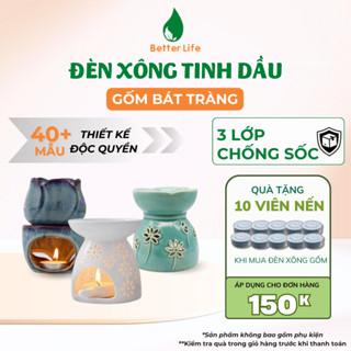 Đèn xông tinh dầu đốt nến tealight sưu tầm nhiều mẫu độc đáo gốm sứ cao cấp xông thơm phòng thư giản