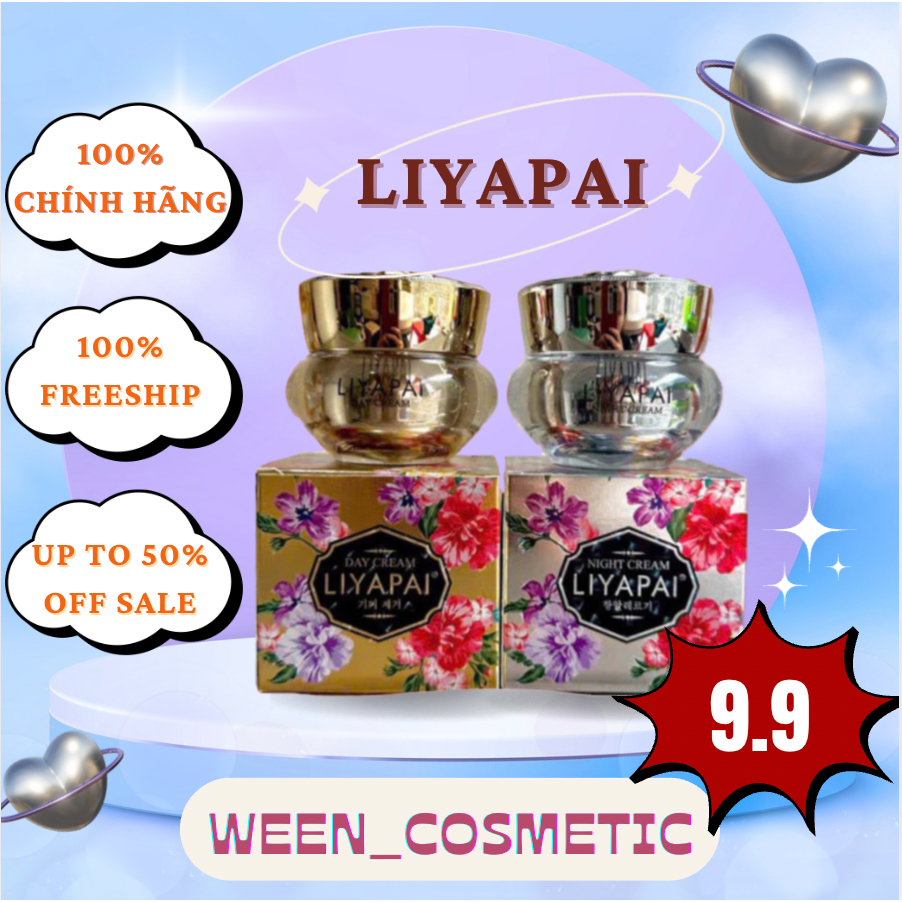 *Freeship* Bộ Kem Liyapai [bản nâng cấp của Demejine] Ngày Và Đêm Dưỡng Trắng Da Mờ Nám [Chính Hãng]
