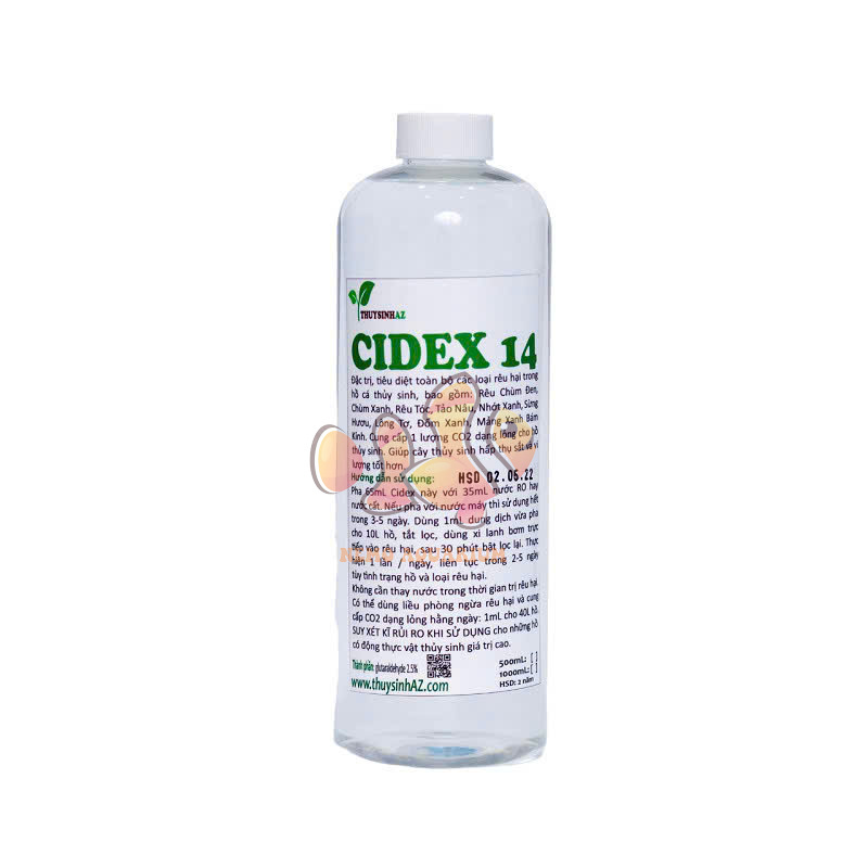 CIDEX 14 500ML - DUNG DỊCH XỬ LÝ RÊU HẠI CHO CÂY TRỒNG THỦY SINH PTV AZ