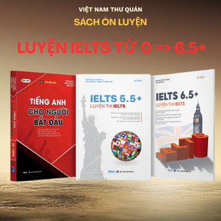 Sách - Bộ sách ielts cho người mới bắt đầu từ 0 - 6.5+, sách tiếng anh luyện thi Ielts  (lẻ tùy chọn) - MB