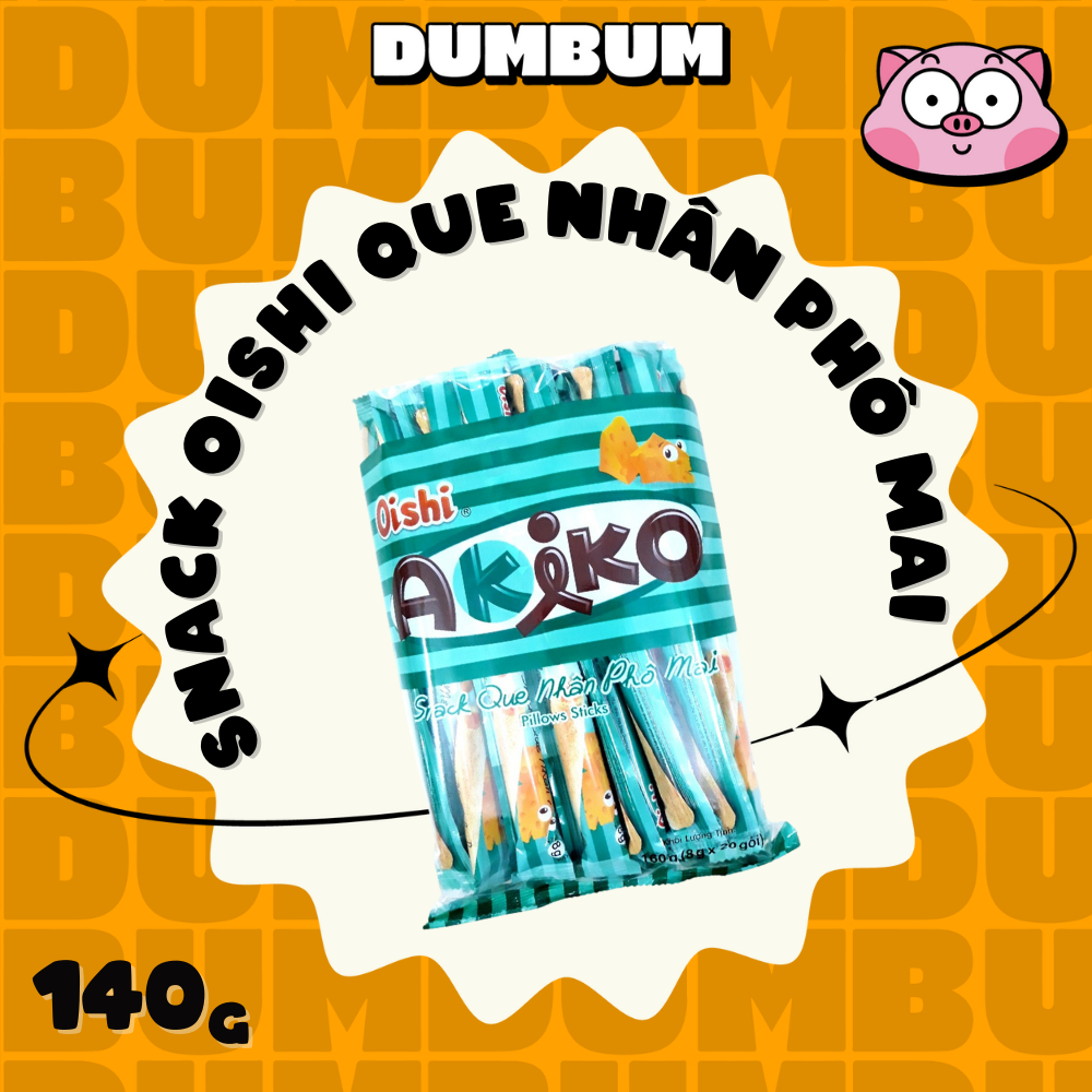 Combo 3 Snack Oishi que nhân phô mai 140g