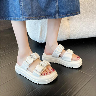  Dép nữ MWC 8317 - Dép Nữ Đế Bánh Mì Dép Nữ 2 Quai Ngang Nhún Hot Trend 