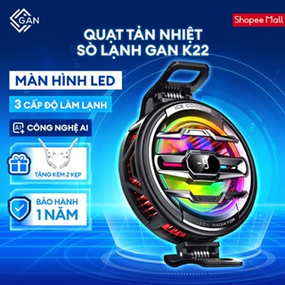 Quạt tản nhiệt Sò Lạnh K22, bản nâng cấp. Màn Hình LED, Công Nghệ AI, tăng FPS liên quân FF PUBG COD
