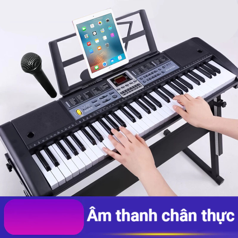 Đàn organ, đàn piano điện tử 61 phím cao cấp, đàn luyện ngón cho người mới tập, đàn piano cho bé