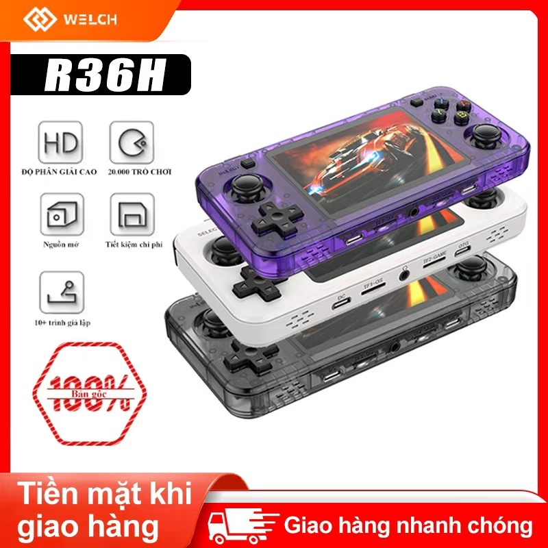 【Mới】Máy chơi game cầm tay R36H Retro Linux Màn hình IPS IPS 3,5 inch Máy chơi video cầm tay PSP 20000+ trò chơi đẳng cấ