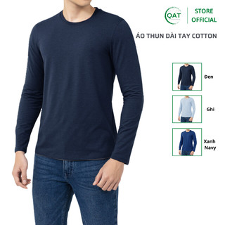  Áo thun nam dài tay cotton co giãn áo thu đông unisex giữ nhiệt cổ tròn bigsize cao cấp - Quang Thanh 