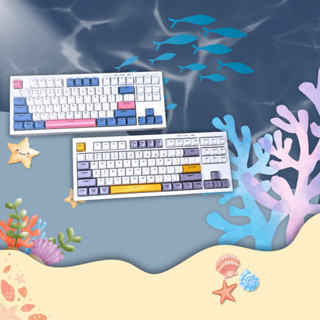 Bàn Phím Cơ GRIPTEX Không Dây Bluetooth 5.0 + 2.4G – LED RGB, Pin Sạc, Thiết Kế Pastel, Giá Rẻ, Nhiều Mẫu Hiện Đại