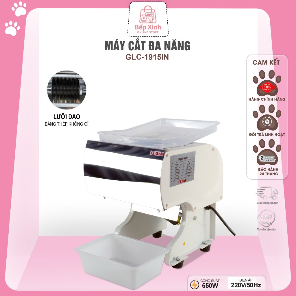 Máy thái thịt Gali Inox 304 – Lưỡi bén, bền đẹp, bảo hành 2 năm toàn quốc