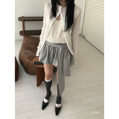 LYRA - Chân váy bí ngô phối dây nơ dáng ngắn trendy thời trang hàn quốc CSYCN0225