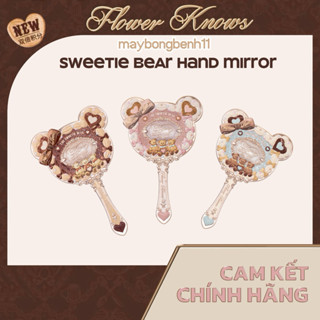   BST mới   CHÍNH HÃNG  Gương Trang Điểm Cầm Tay FLOWER KNOWS Sweetie Bear Bánh Gấu 