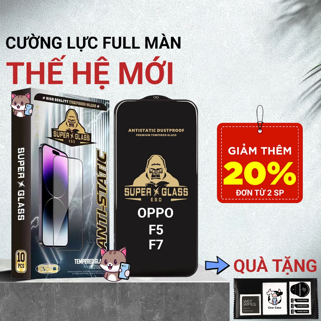 Cường lực Oppo F5 / F7 / F5 Youth Meocase full màn | Miếng dán bảo vệ màn hình cho Oppo