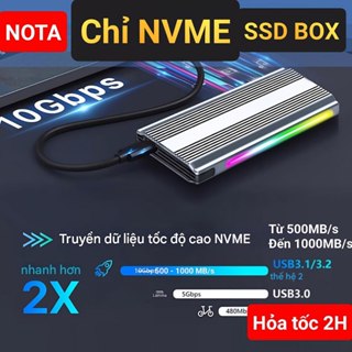 [HỎA TỐC] Hộp Đựng Ổ Cứng SSD Box M2PV C3 NVME 10Gbps NGFF USB C Type C