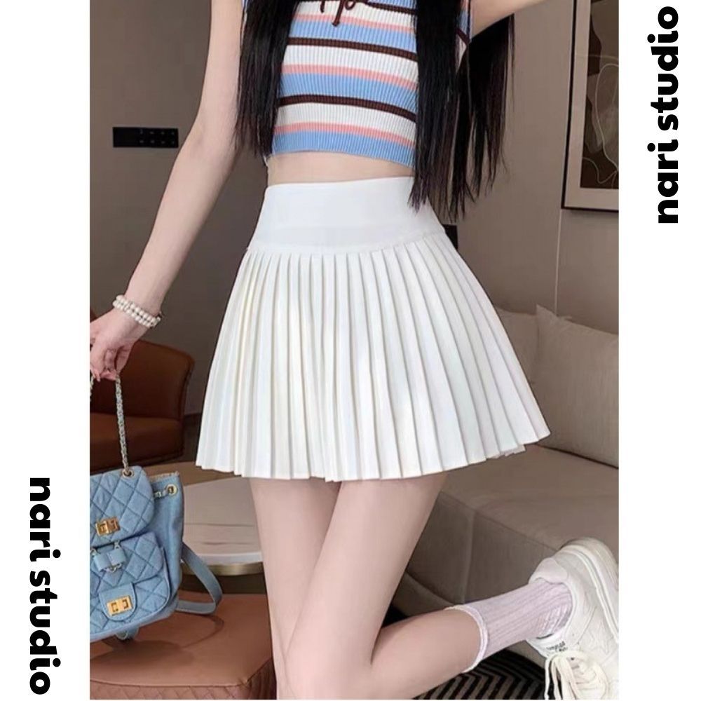 Chân váy xếp ly dáng ngắn, Quần váy tennis điệu đà lưng cao cạp khóa vải tuyết mưa loại 1 CV2