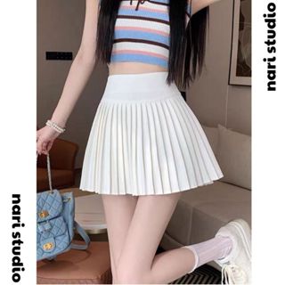 Chân váy xếp ly dáng ngắn, Quần váy tennis điệu đà lưng cao cạp khóa vải tuyết mưa loại 1 CV2