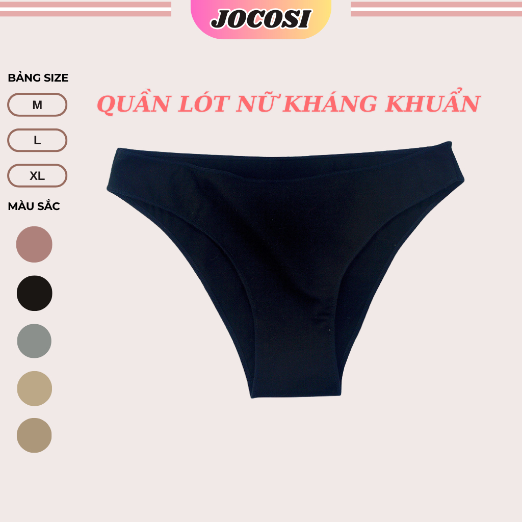 Quần lót cotton nữ kháng khuẩn khử mùi cạp vừa ôm dáng gợi cảm JOCOSI L261