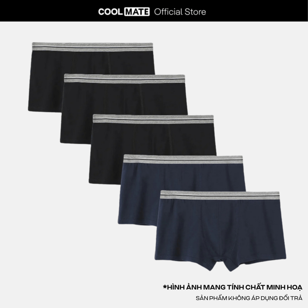 Pack 5 quần lót nam Trunk Cotton Basics Coolmate