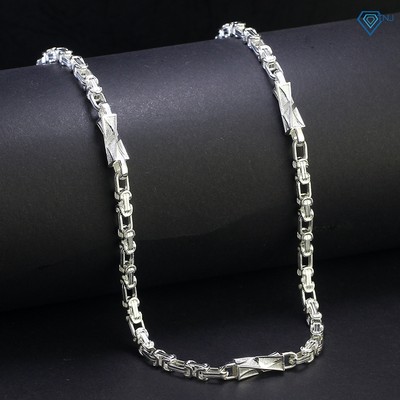 Dây chuyền bạc nam mắt xích đốt xoắn cá tính DCK0141 - Trang Sức TNJ