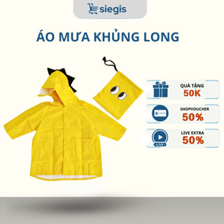 Áo Mưa Khủng Long Trẻ Em SIEGIS Đáng Yêu Cho Bé - Áo Mưa Dễ Thương In Hình Khủng Long Cho Bé Trai Và Bé Gái