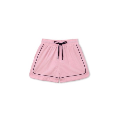 Quần short nữ Younger By Cardina chất thô gió cạp chun co giãn dáng A phối viền thể thao 5YQSA12