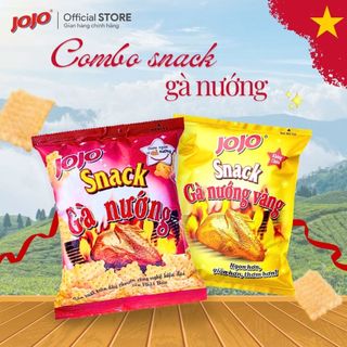  Combo Snack Gà Nướng JOJO 32G - Snack Gà Nướng Giòn Tan Đậm Vị Phiên Bản Cải Tiến Ăn Vặt Tuổi Thơ 