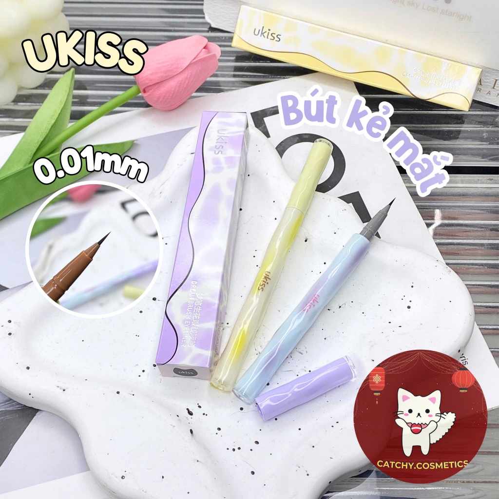 [UKISS] Bút Kẻ Mắt Nước Ukiss Gợn Sóng Đầu Mảnh, Dream Brush Eyeliner, 0.5ml